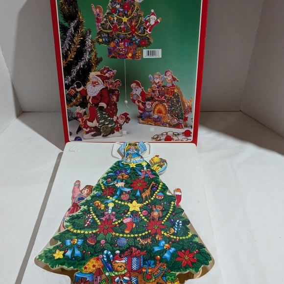 VTG Wooden Christmas Tree Motion Music Box  Works Table Shelf Decor Taiwan - Picture 14 of 14